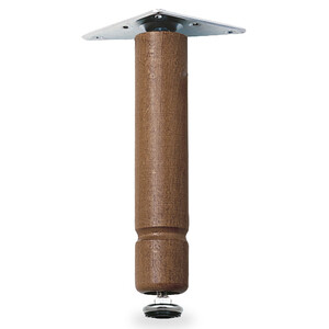 Piedino Legno Piastra Mobile 100 mm Noce