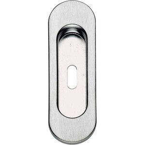 Maniglia Ovale P/Porta Scorr C/Foro Ott Cro Sat