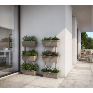 Fioriera Multipla 50X17XH100 cm Tortora