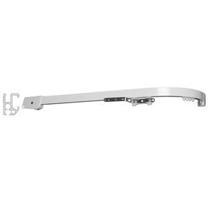Scorritenda Grecia in Alluminio 170/20 cm Bianco
