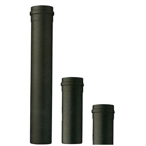 Tubo P/Stufa a Pellet H 50 cm D 10 cm Nero Opaco