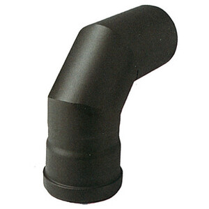 Gomito P/Stufa a Pellet 90° Attacco MF D 10 cm Nero Opaco