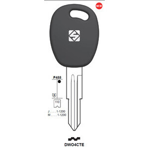Silca DWO4CTE Chiave Transponder Vuota Ottone