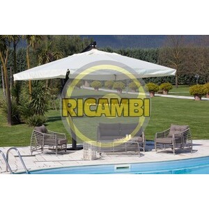 R Stecca P/Ombrellone Dec All Nero 20X30MM 152,5CM