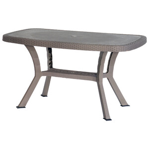 Tavolo Rattan Otello Elite 136X82XH72CM Tortora