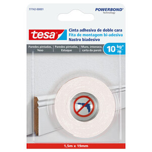 Nastro Biadesivo Tesa Powerbond Intonaco 19MMX1,5M