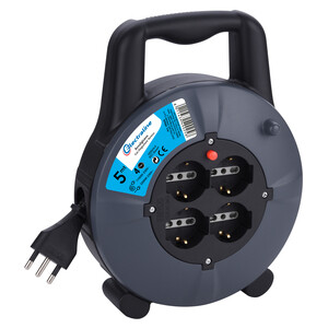 Avvolgicavo 5 M Sez 3X1,5 4BIP SCH+PROT 49025