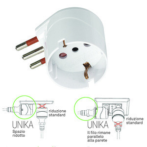 Rosi 78029 Adattatore 90° Schuko 16A 2P+T