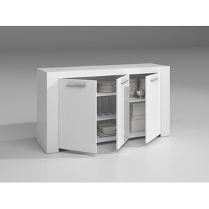 Kit Credenza 3 Ante Ambit 144X42XH80 Bianco