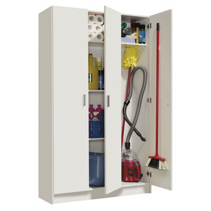 Kit Armadio 3 Ante 4 Ripiani Multiuso 108X37XH180 cm