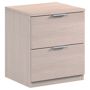 Kit Comodino 2 Cassetti 46X38X34 Rovere Chiaro
