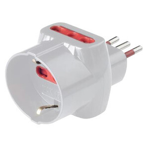 Rosi 78045 Adattatore Triplo 10A 2PR Bip +1 Schu C/Limit