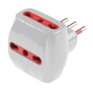 Rosi 78041 Adattatore Triplo 10A 3PR Bip C/Limit