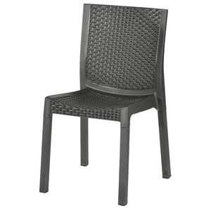 Sedia Panarea Resina Effetto Rattan Antracite
