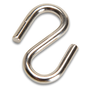 Gancio a S P/Catena D 2,4 mm Acciaio Nichelato