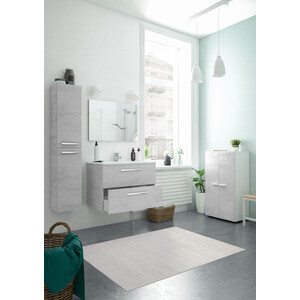 Kit Mobile Bagno Aruba 2 Cass 80 Sosp Cemento