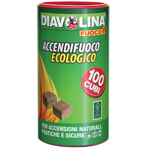 Accendifuoco 100 Cubi Diavolina Ecologico 15317