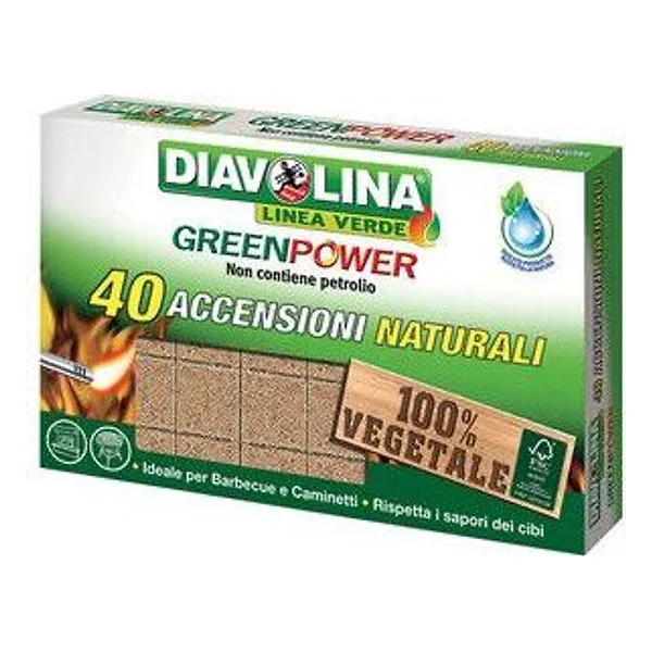 Accendifuoco 40 Cubi Diavolina Green Power 15341 – cod. CPD4654
