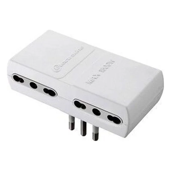 Adattatore Piatto 16A 2P+T 4PR Bipas Bianco FIG.12 – cod. CPD479
