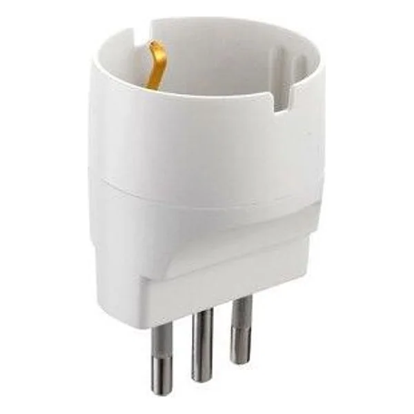 Adattatore Schuko 10A 2P+T Bianco FIG.8 – cod. CPD36167