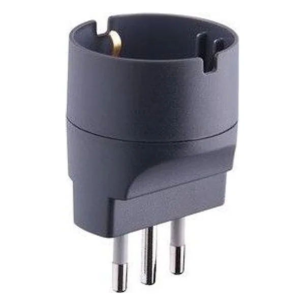 Adattatore Schuko 10A 2P+T Nero FIG.8 – cod. CPD98612