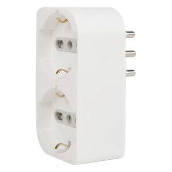 Adattatore Spina 16A 2 Prese Universali Salvaspaz – cod. CPD510911