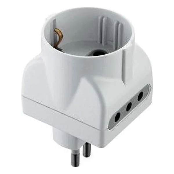 Adattatore Triplo 10A 2PR 10A e Schuko Bia FIG.15 – cod. CPD6699