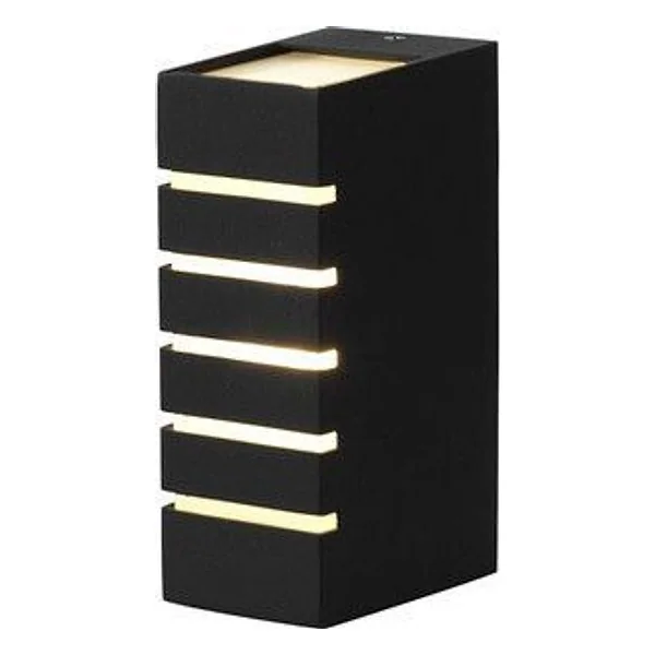 Applique 413 in Alluminio e Abs 9,5X6,3XH 17 cm Nero – cod. CPD42882