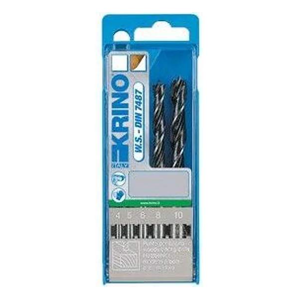 Assortimento 5 Punte Elicoidali per Legno 4-10MM – cod. CPD508868