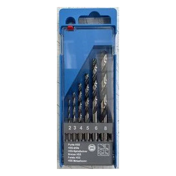 Assortimento 6 Punte HSS Rettificate S.q. 2-8MM – cod. CPD508866