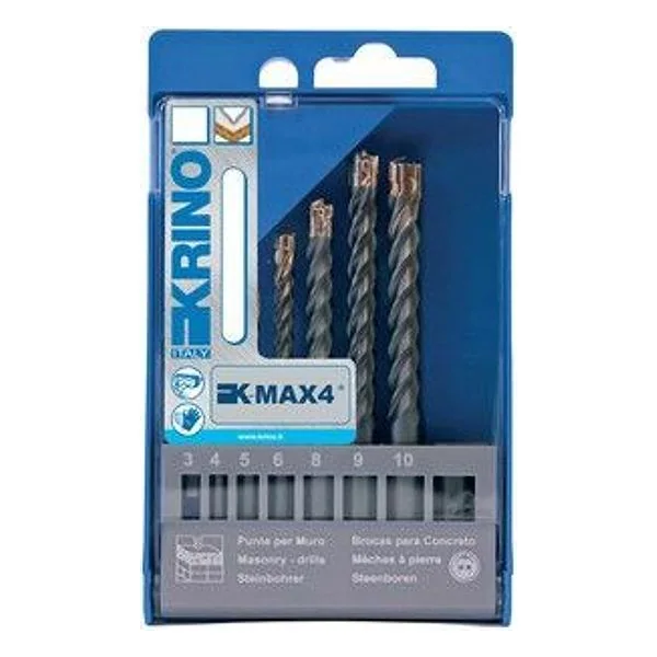 Assortimento 6 Punte per Muro 4 Taglienti 4-10MM – cod. CPD508867