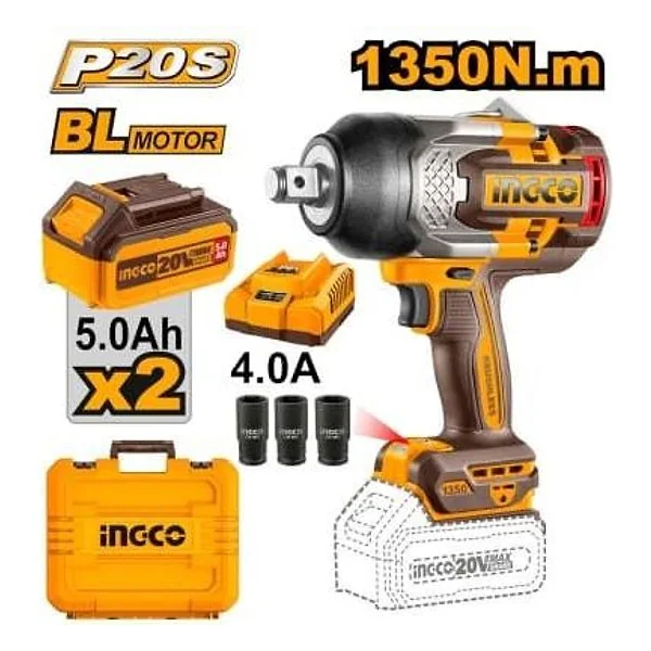 Avvitatore ad Impulsi 13502 con 2 Batt.e Val.ingco – cod. CIWLI20135E