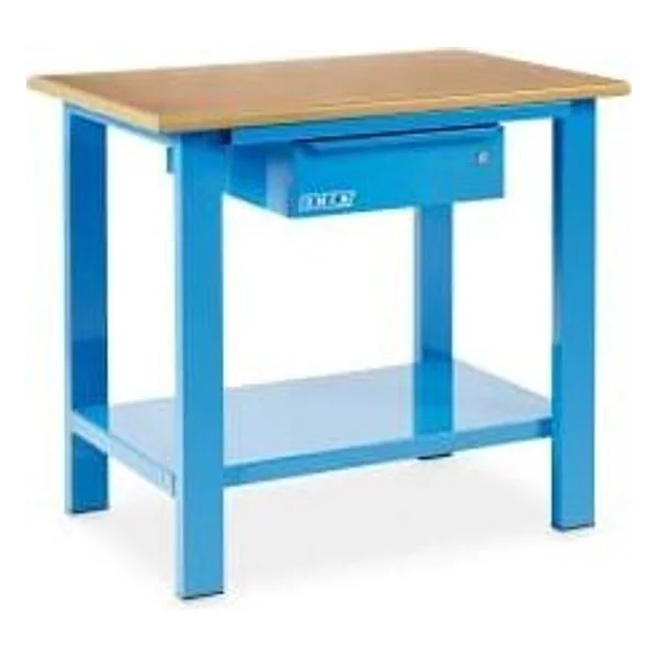 Banco da lavoro mm. 1000x700x880 h. comp. di n. 1 cass. c/pian. in legno – cod. 1000/PL