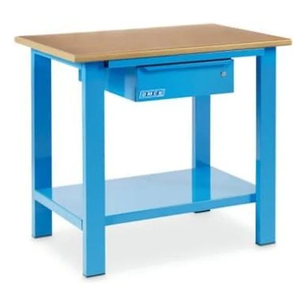 Banco da lavoro mm. 1500x700x880 h. comp. di n. 1 cass. c/pian. in legno – cod. 1001/PL