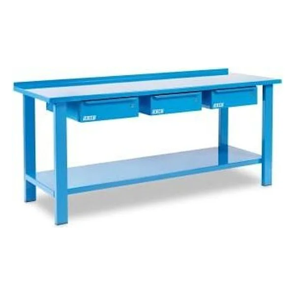 Banco da lavoro mm. 2000x700x850 h. completo di n. 3 cassetti – cod. 1004