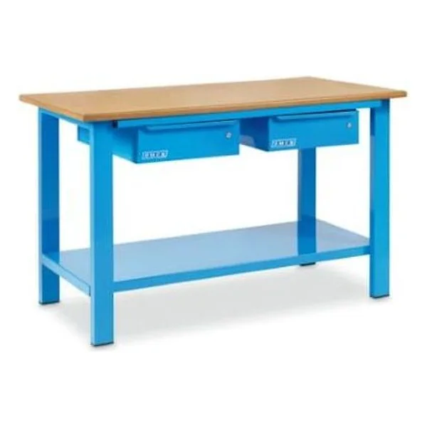 Banco da lavoro mm. 2000x700x880 h. compl. di n. 2 cass. c/pian in legno – cod. 1003/PL
