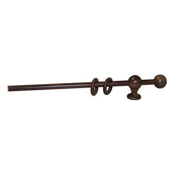 Bastone Legno a Strappo D 23 Noce 160CM con Supporto – cod. CPD17910