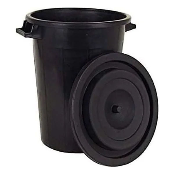Bidone Ind.nero LT.75 Senz.coperchio – cod. 80075NER