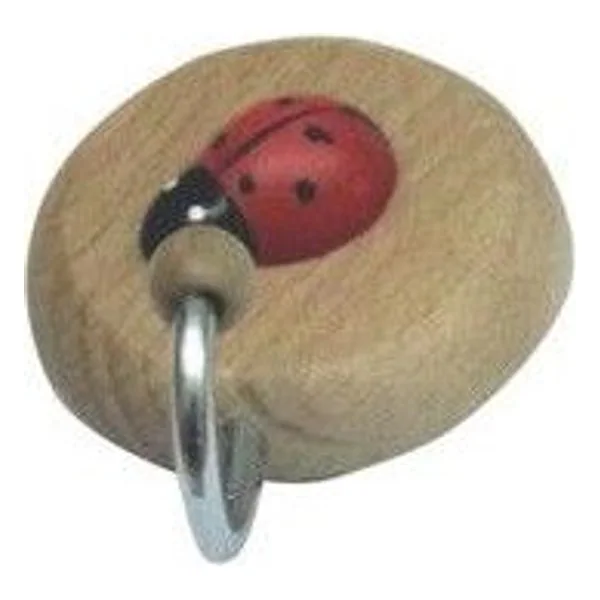 Gancio Adesivo in Legno Coccinella 1 Posto 2 PZ – cod. CPD64923