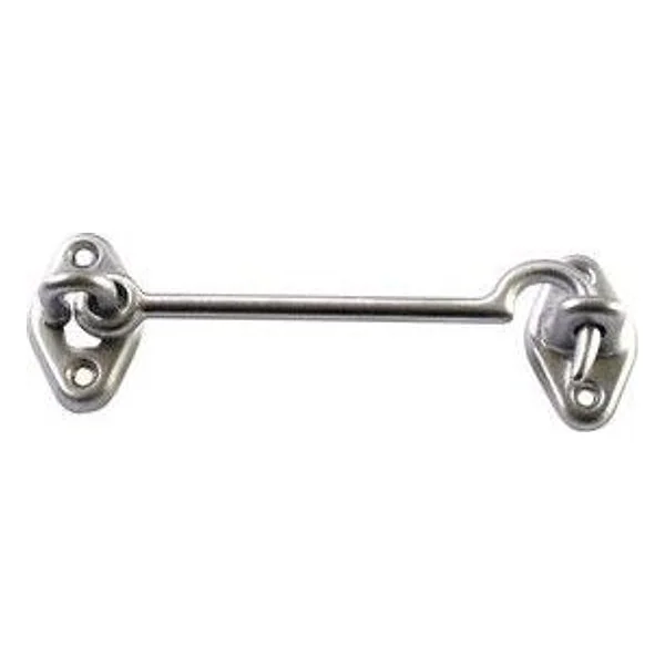 Gancio Fermafinestra Ottone Cromo Satinato 100 mm – cod. CPD96318