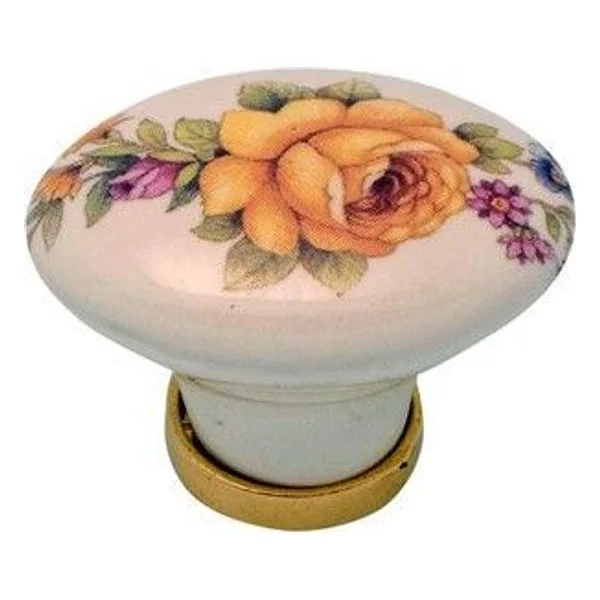 Pomolo Porcellana Ovale con Base F/18 2 PZ – cod. CPD500250
