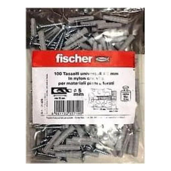BUSTA TASSELLI Ø5 CON VITE (100pz) FISCHER – cod. FIS536928