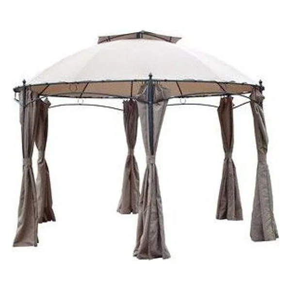Gazebo Acciaio D 3,5M Esagonale Casablanca Beige – cod. CPD39967