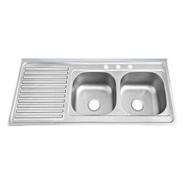Lavello Appoggio 120X50 2 Vasche DX con Gocc SX Inox 304 – cod. CPD513274