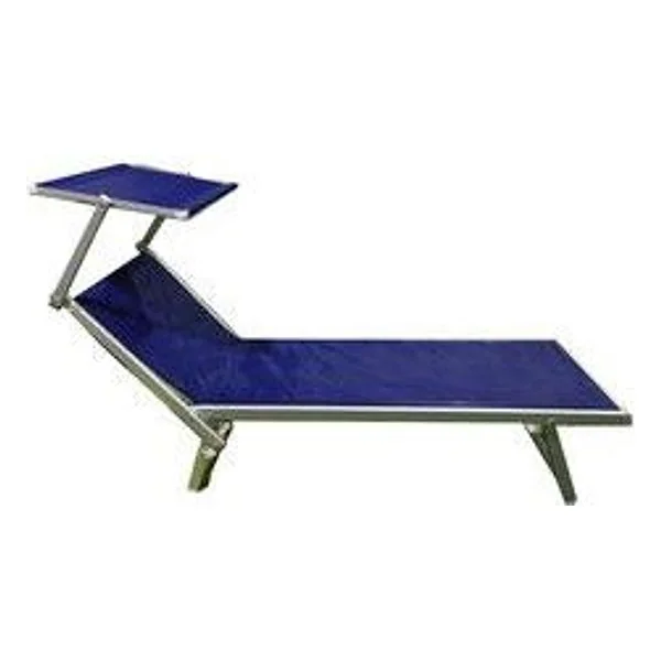 Lettino in Alluminio Playa con Parasole Blu – cod. CPD59936