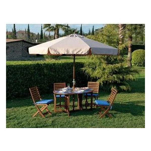 Ombrellone in Legno Palo 48 Cuba 3X3M Ecru – cod. CPD57341