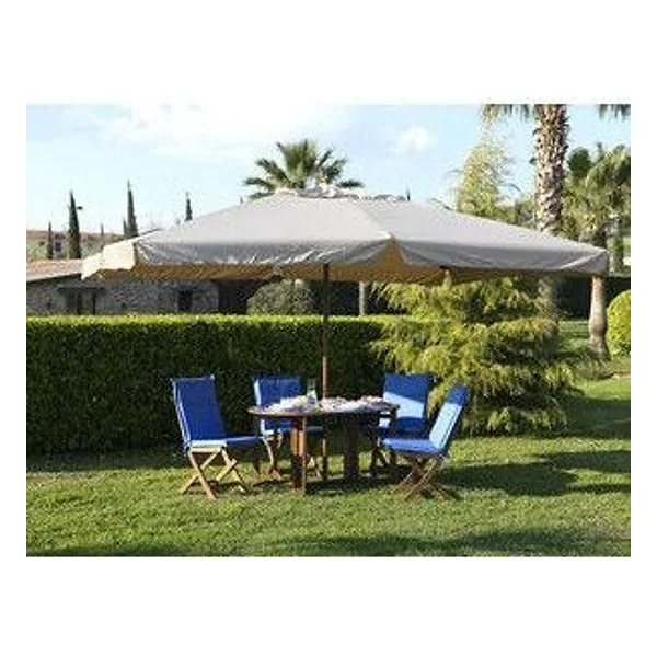 Ombrellone in Legno Palo 48 Cuba 3X4M Ecru – cod. CPD57343
