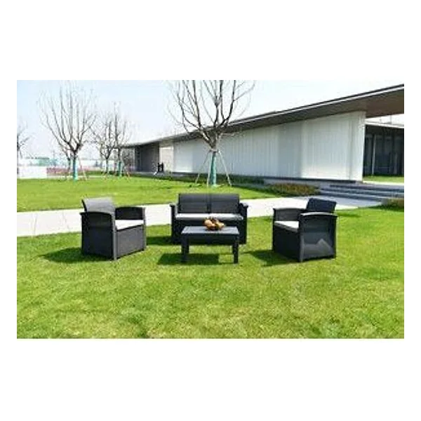 Set 4 PZ Salotto con Divano 2P Grafite Urban Duo – cod. CPD510992