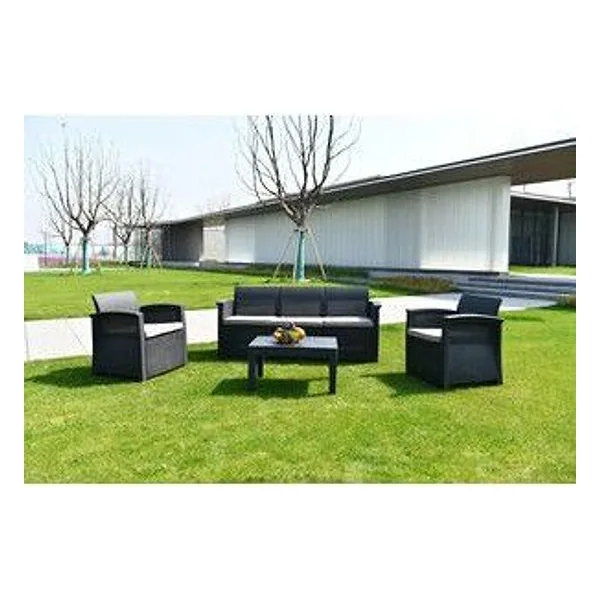 Set 4 PZ Salotto con Divano 3P Grafite Urban Trio – cod. CPD510991