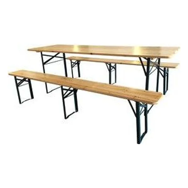 Set Birreria con Panche Legno/Metallo 220X80X76CM – cod. CPD509449